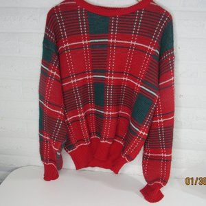 Vintage Traditionalist Women’s Small Pullover Knitted Sweater Made in Italy Red